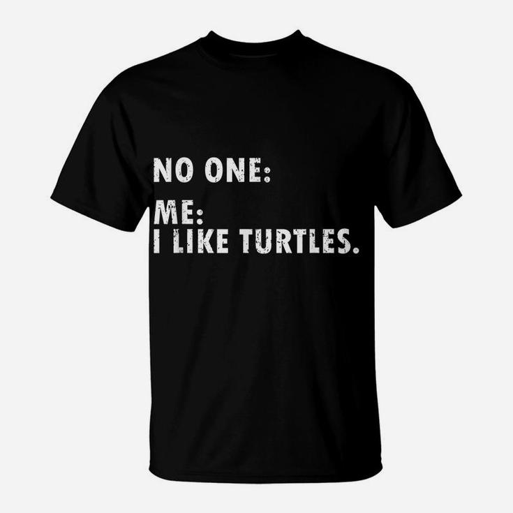 I Like Turtles Funny Gift For Turtle Owner Pet Animal Friend T-Shirt