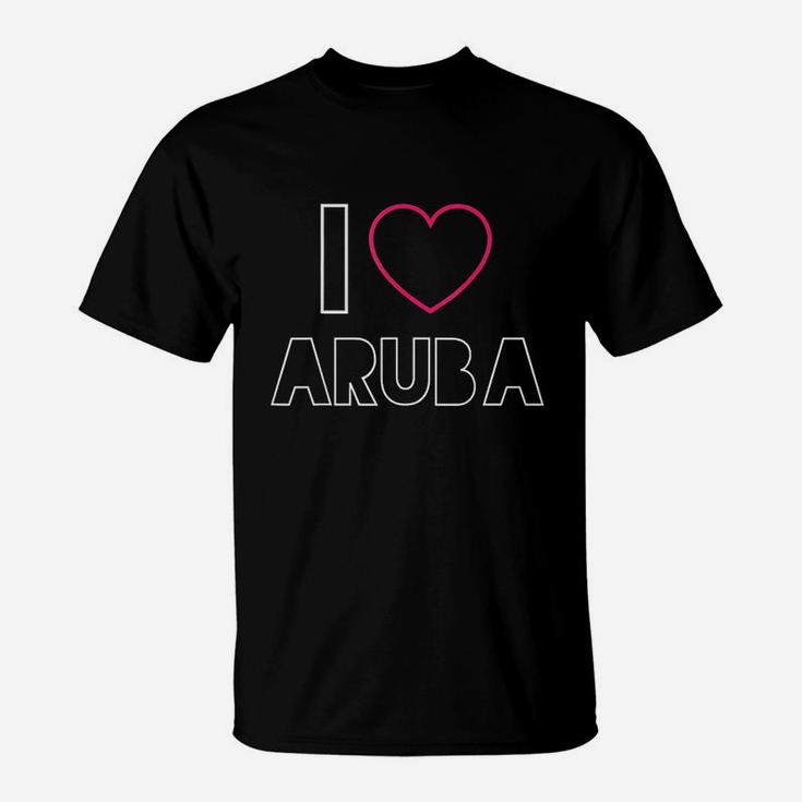 I Love Aruba Beach Vacation Travel Aruban Travelling T-Shirt