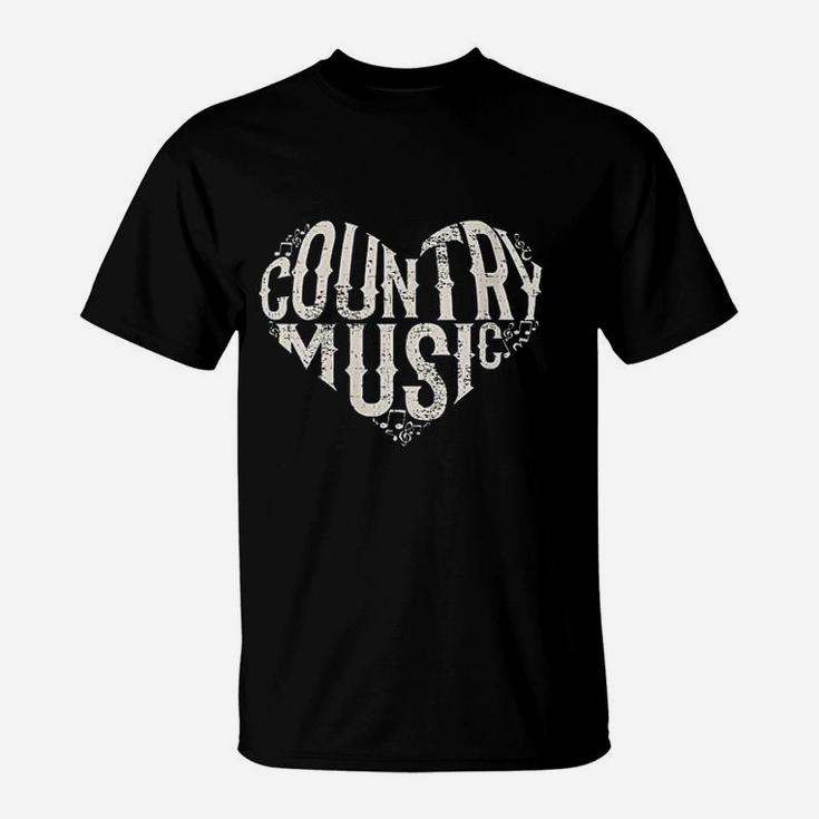 I Love Country Design Country Music Lover Gift Idea T-Shirt