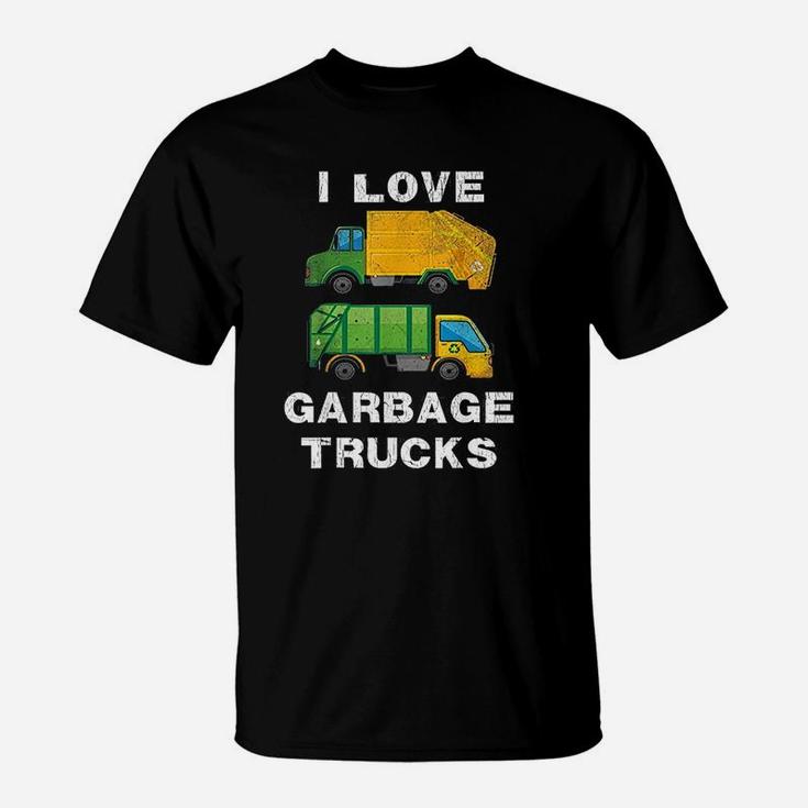 I Love Garbage Trucks T-Shirt