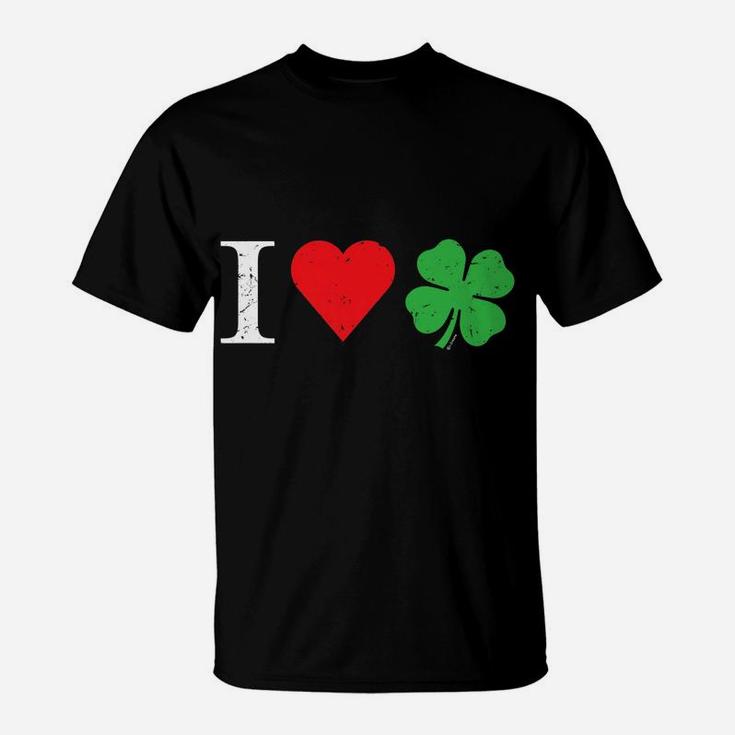 I Love Irish - Shamrock - Good Luck 4 Leaf Clover T-Shirt