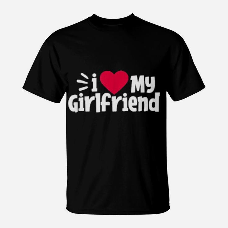 I Love My Girlfriend Couples Boyfriend Valentine's Day T-Shirt