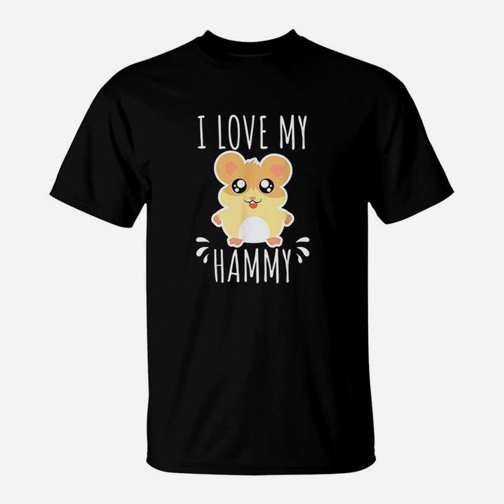 I Love My Hammy For Hamster Lovers T-Shirt - Thegiftio