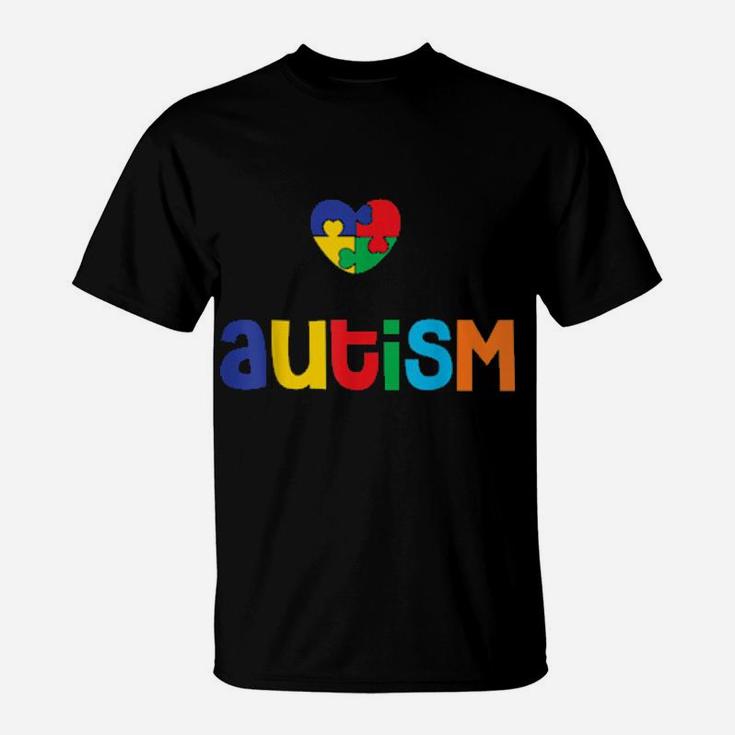 I Love Someone With Autism Puzzle Heart Valentines Day T-Shirt