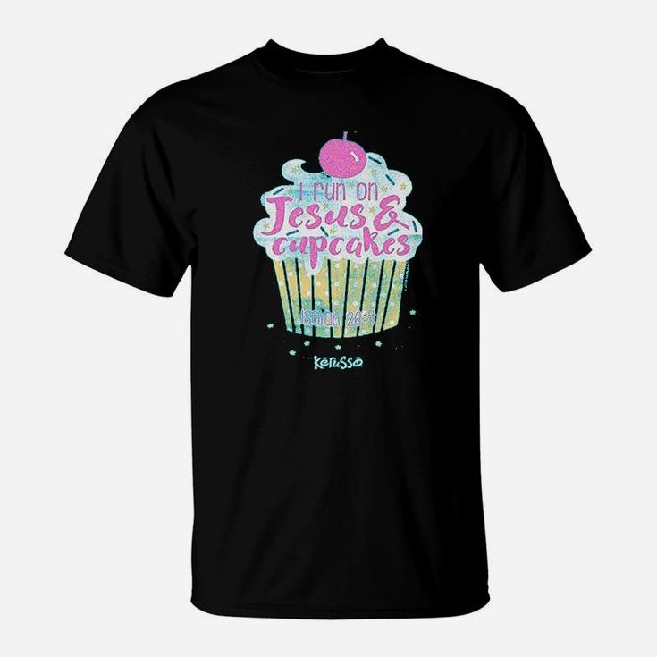 I Run On Jesus And Cupcakes T-Shirt