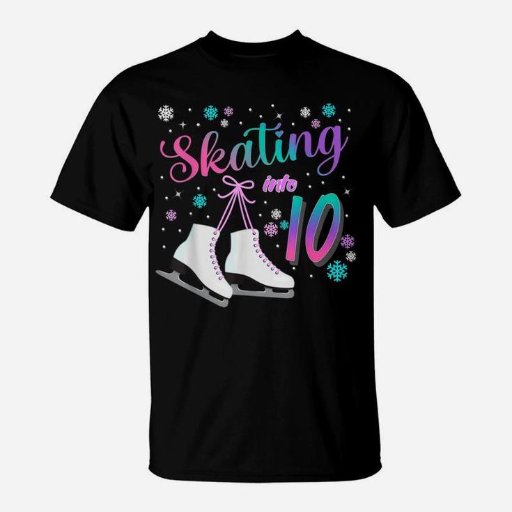 Ice Skating Rolling Birthday Party Girl Family Matching T-Shirt