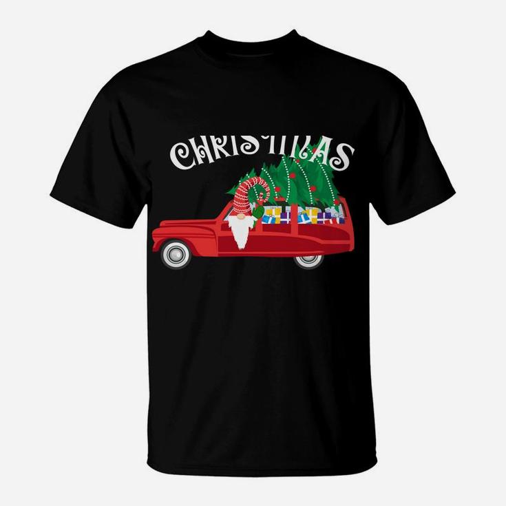 I'll Be Gnome For Christmas Shirt Cute Gnome Pun Holiday Tee T-Shirt