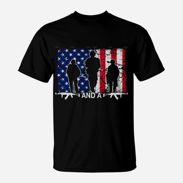 I'm A Dad Papa And A Veteran  For Dad Father's Day T-Shirt