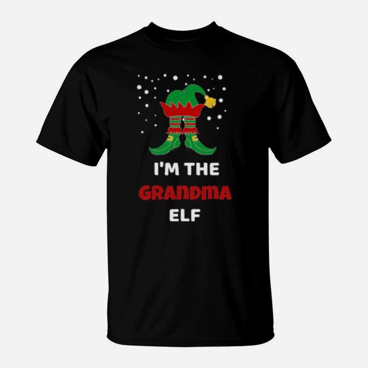 I'm The Grandma Elf Boots Hat Family Xmas T-Shirt