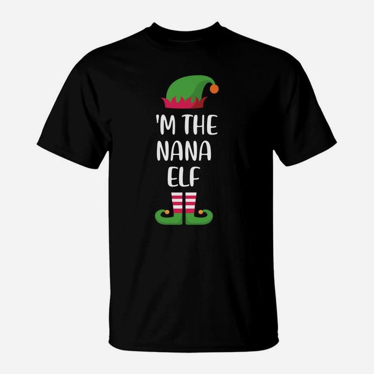 I'm The Nana Elf Christmas Family Matching Group Funny T-Shirt