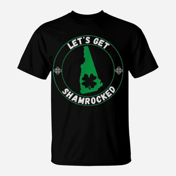 Irish American New Hampshire Map St Patricks Day Costume T-Shirt