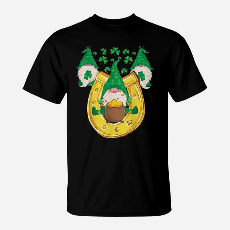 Irish Gnome Green Shamrock Leprechaun Lucky St Patricks Day T-Shirt