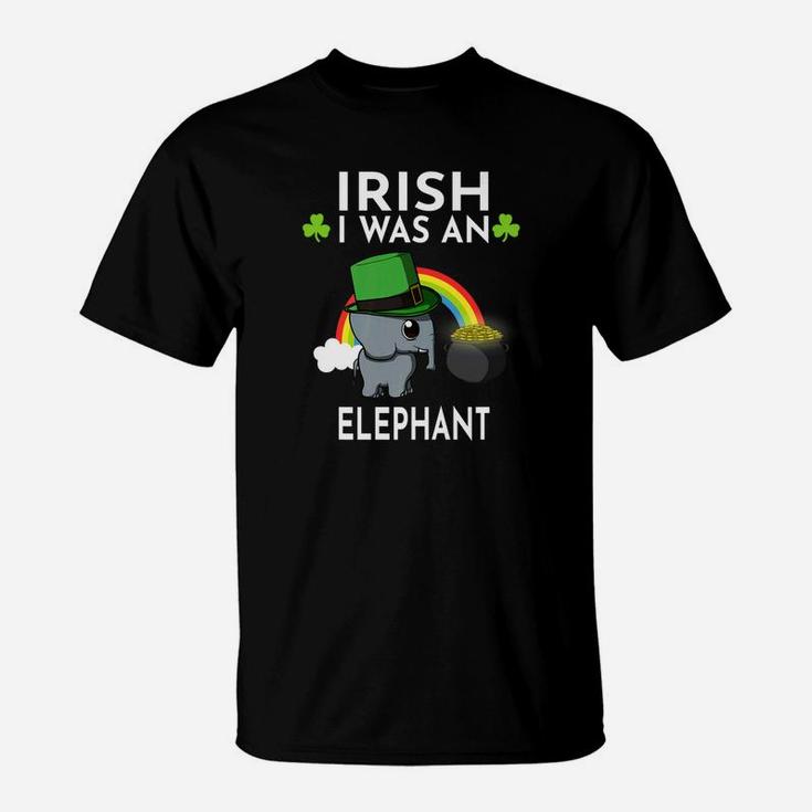 Irish I Was An Elephant Leprechaun St Patricks Day T-Shirt