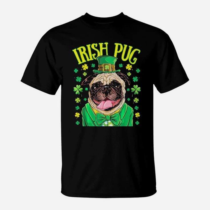 Irish Pug Leprechaun  St Patricks Day Boys Dog Lover T-Shirt