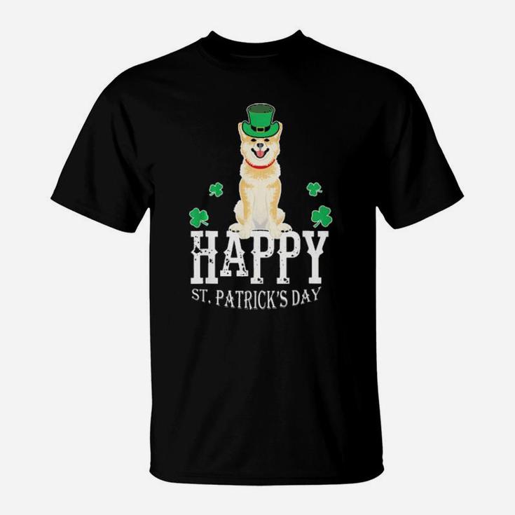 Irish Shiba Inu Happy St Patricks Day Men Women Gift T-Shirt