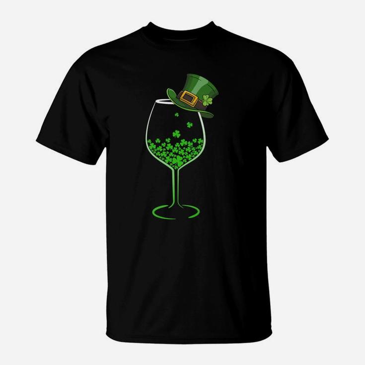 Irish You Were Wine Funny St Saint Patricks Day T-Shirt