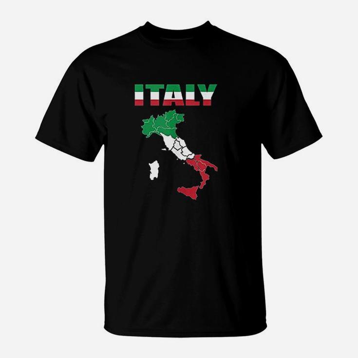 Italian Flag On Italy T-Shirt