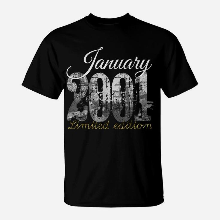 January 2001 Tee - 19 Year Old Shirt 2001 19Th Birthday Gift T-Shirt