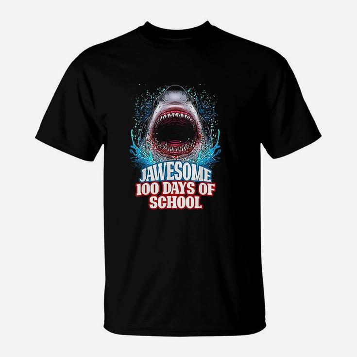 Jawesome 100 Days Of School Great White Shark T-Shirt
