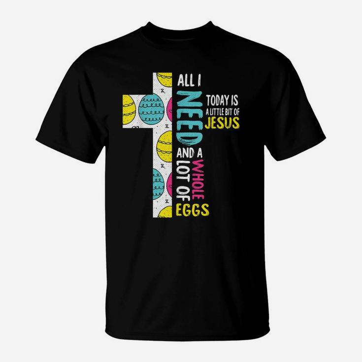 Jesus Easter Funny Egg Hunting Cross Religious Christian T-Shirt