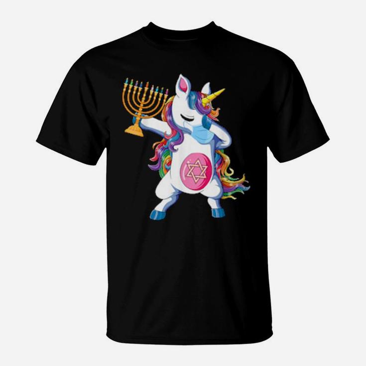 Jewnicorn Hanukkah Unicorn Girl T-Shirt