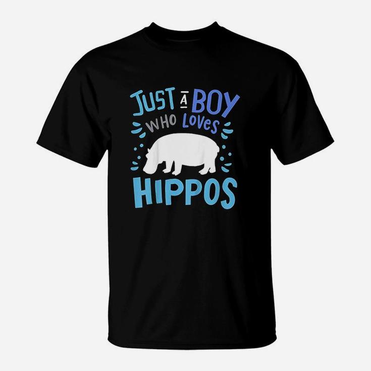 Just A Boy Who Loves Hippos T-Shirt
