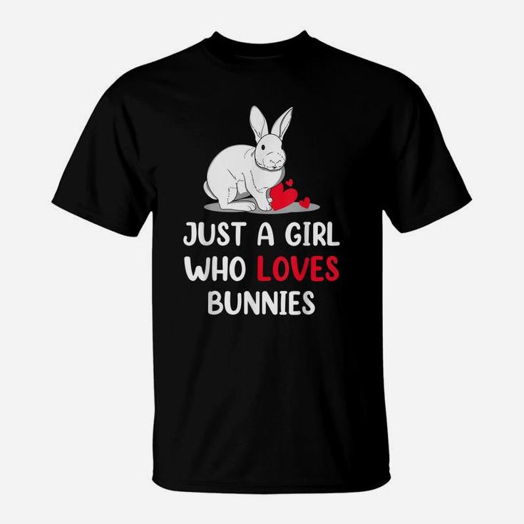 Just A Girl Who Love Bunnies Cute Easter Day Girls T-Shirt