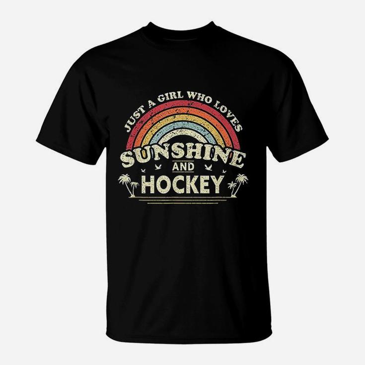 Just A Girl Who Loves Sunshine And Hockey T-Shirt