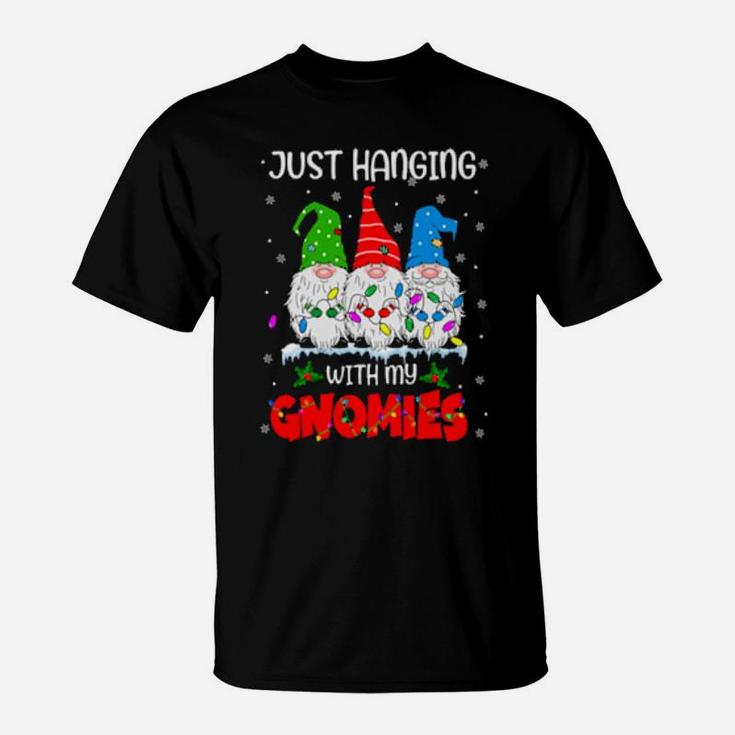Just Hanging With My Gnomies Ugly Xmas Costume T-Shirt