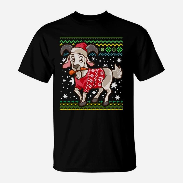 Kawaii Goat Wearing Ugly Christmas Sweater Sweatshirt T-Shirt