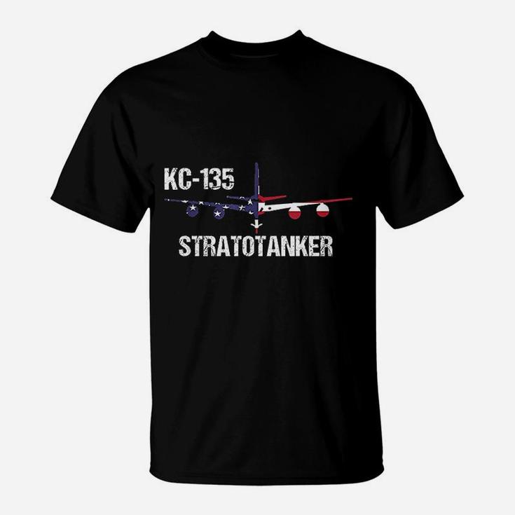 Kc135 Stratotanker Air Force Pilot American Flag T-Shirt