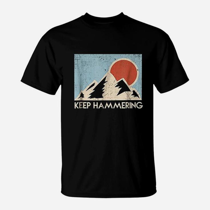 Keep Hammering Mountain Sun Trail Runner T-Shirt