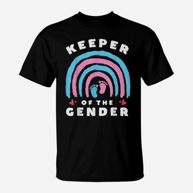 Keeper Of The Gender Cute Baby Gender Reveal Ideas T-Shirt