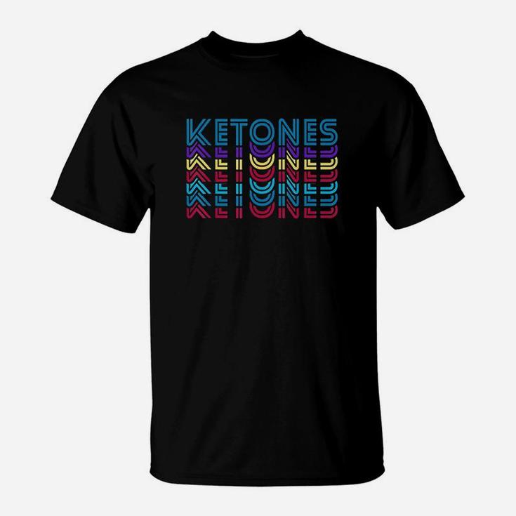 Ketones Retro Vintage Funny Keto Ketogenic Diet Foodie T-Shirt