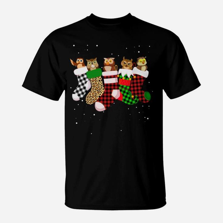 Ki Funny Owl Christmas Socks Costume Merry Xmas Gifts T-Shirt