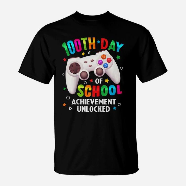 Kids Happy 100Th Day Of School  For Kids Video Games Gift T-Shirt