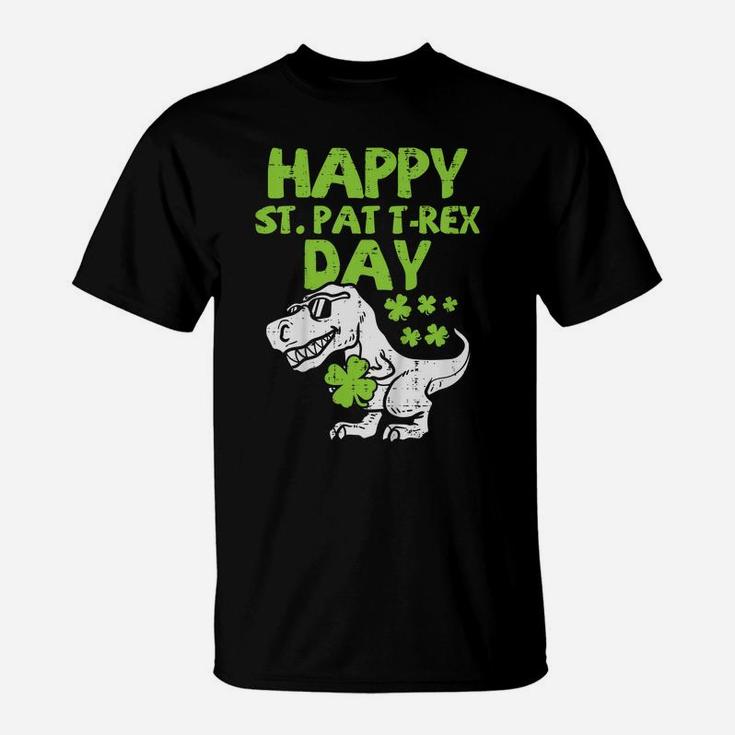 Kids Happy St Pat T-Rex Day Dino Saurus St Patricks Day Boys Gift T-Shirt
