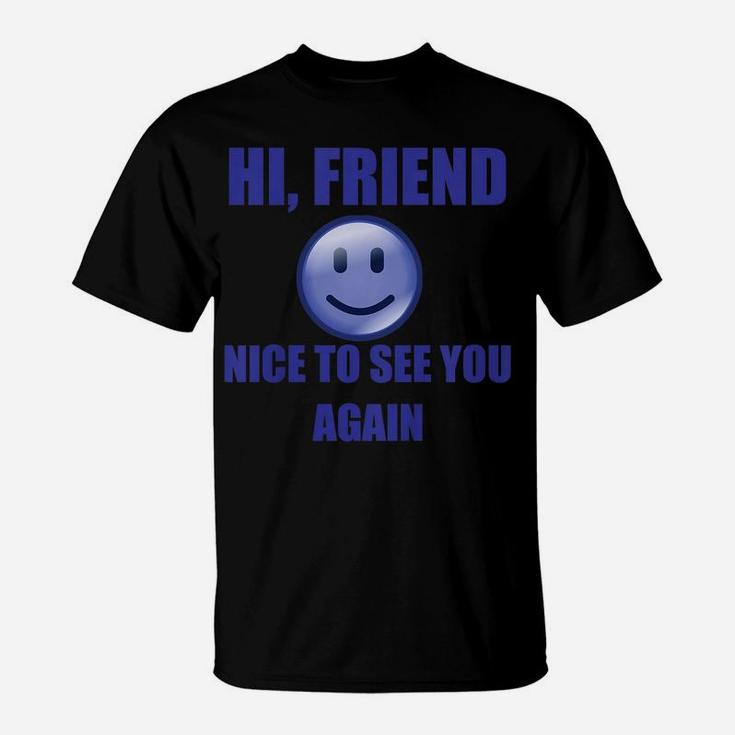 Kids Hi Friend Nice To See You Again Back To School Blue Boy's T-Shirt