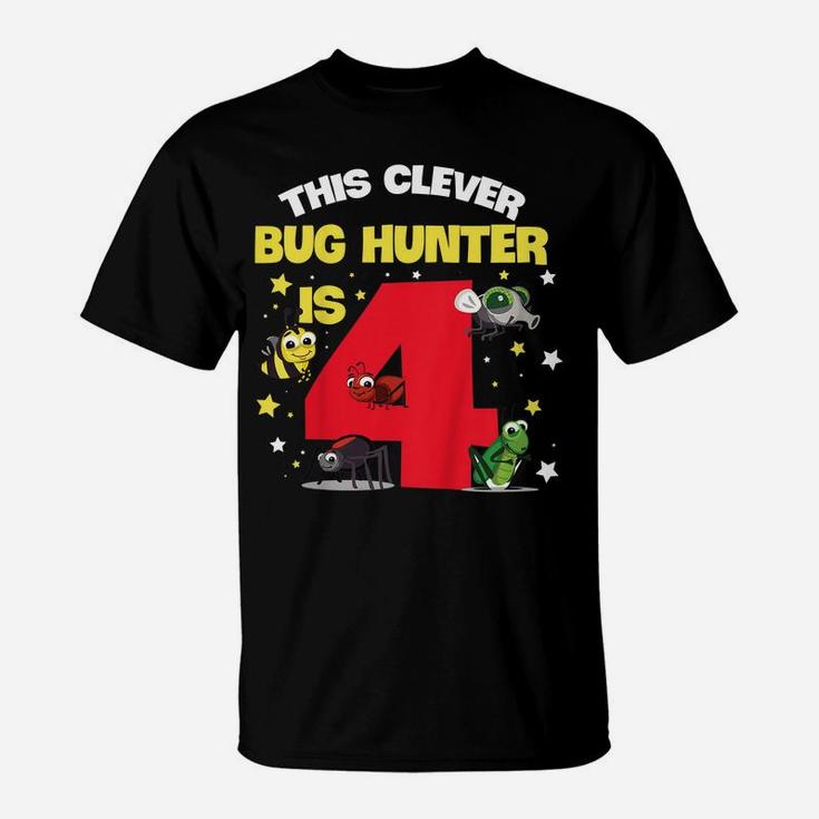 Kids Insect Expert Design For Your 4 Year Old Bug Hunter Daughter T-Shirt