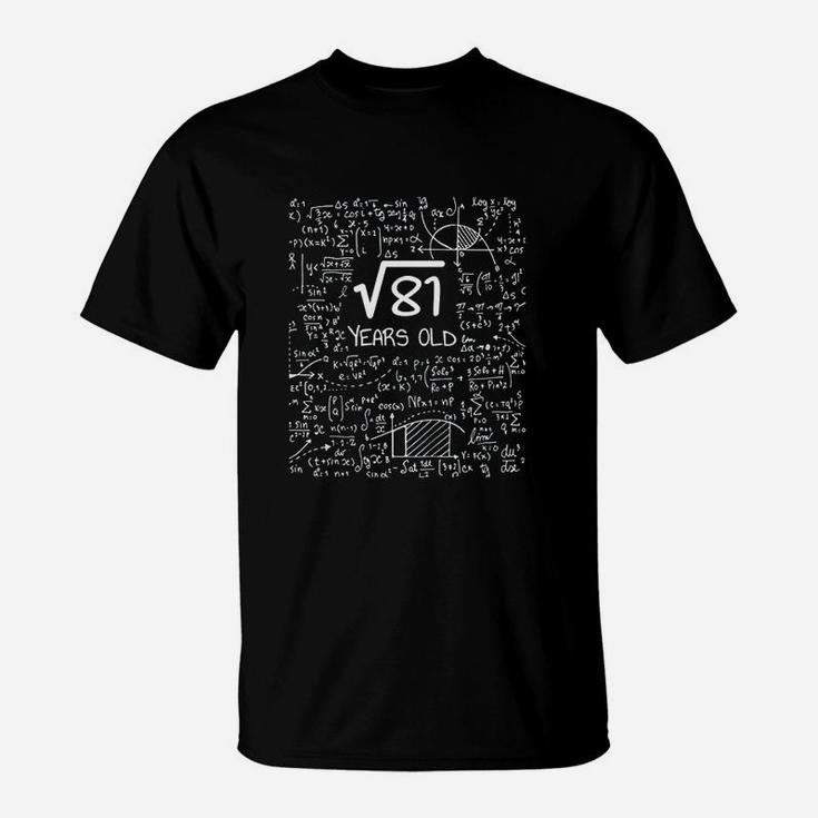 Kids Square Root Of 819 Years Old 9Th Birthday T-Shirt