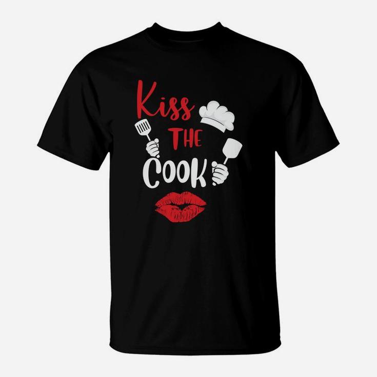 Kiss The Cook Gift For Valentine Happy Valentines Day T-Shirt