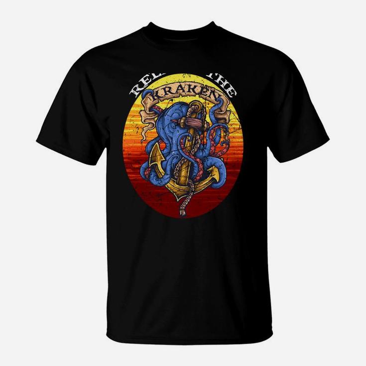 Kraken Sea Monster Vintage Release The Kraken Giant Kraken T-Shirt