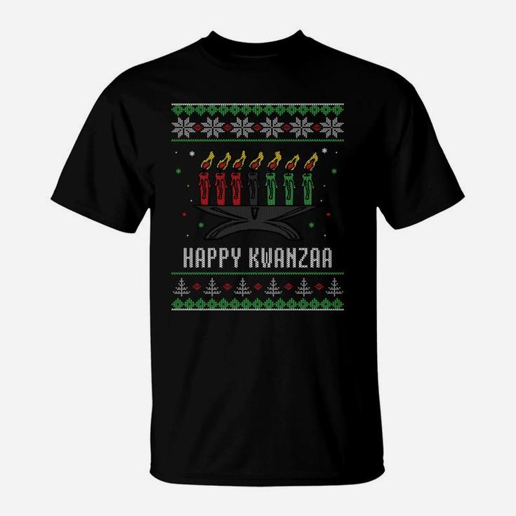 Kwanzaa Candles Ugly Christmas Sweater Style Sweatshirt T-Shirt