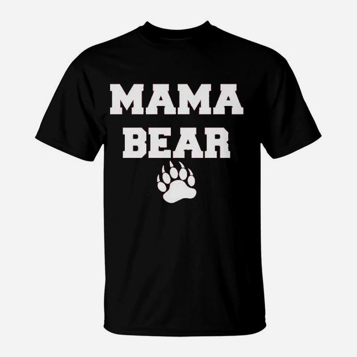 Ladies Mama Bear Cute Mom Game T-Shirt