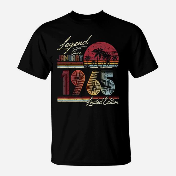 Legend Since January 1965 55Th Birthday Gift 55 Years Old T-Shirt