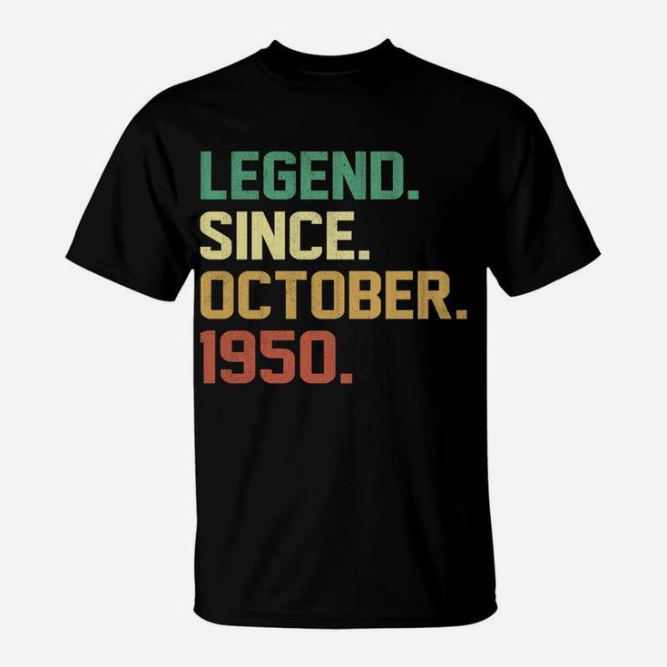 Legend Since October 1950 71 Year Old 71St Birthday Gifts Sweatshirt T-Shirt