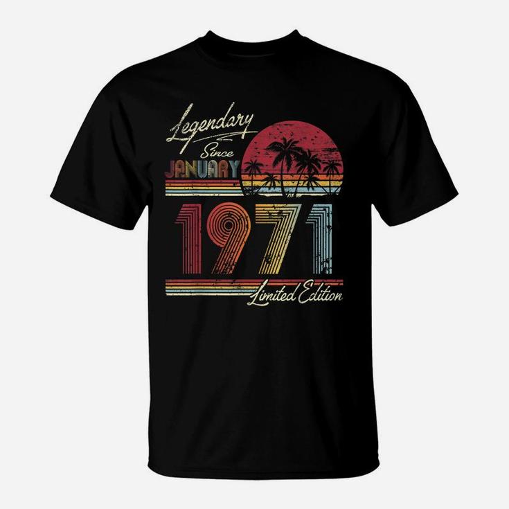 Legendary Since January 1971 49Th Birthday Gift 49 Years Old T-Shirt