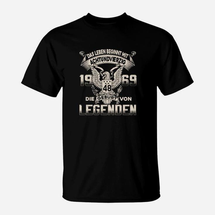 Legenden Geburt 1969 Herren T-Shirt, Jubiläums Tee zum Geburtstag