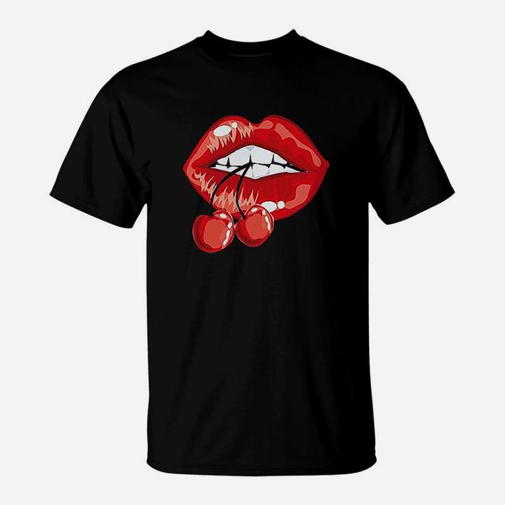 Leopard Cherry Lips T-Shirt