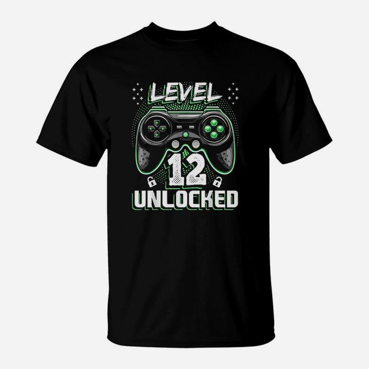 Level 12 Unlocked Video Game Birthday Gamer Gift Boy T-Shirt